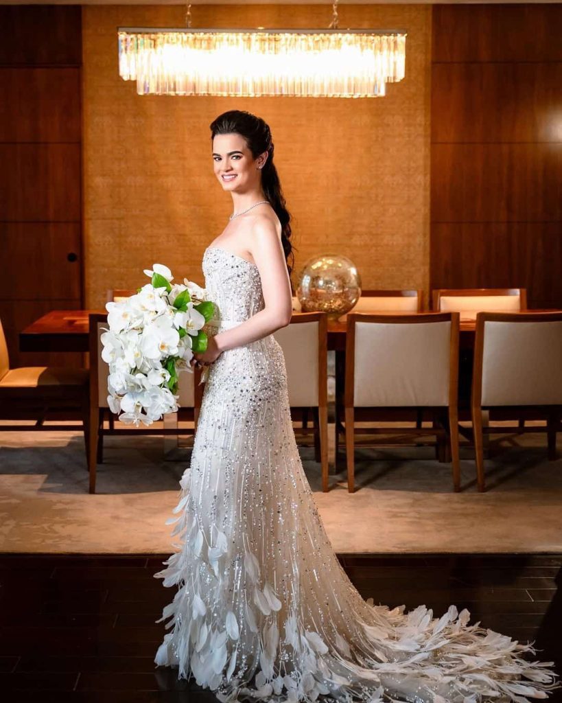 Este es el espectacular vestido de novia de Nicole Fernández en su enlace con Albert Pujols