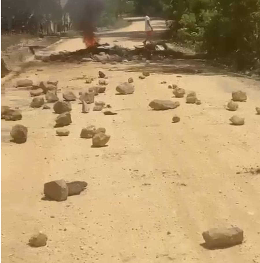 Protesta por arreglo carretera Caobal-Fantino