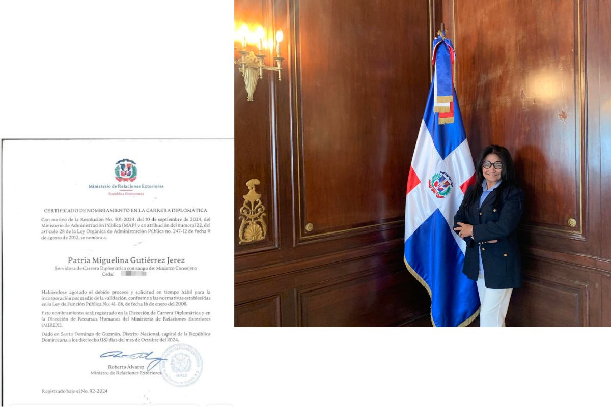 Patria Miguelina Gutiérrez es incorporada a la carrera diplomática