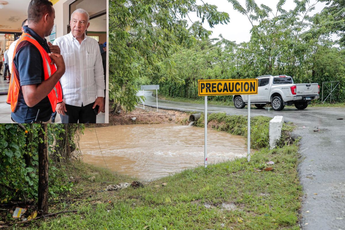 Andrés Bautista recorre zonas afectadas por lluvias