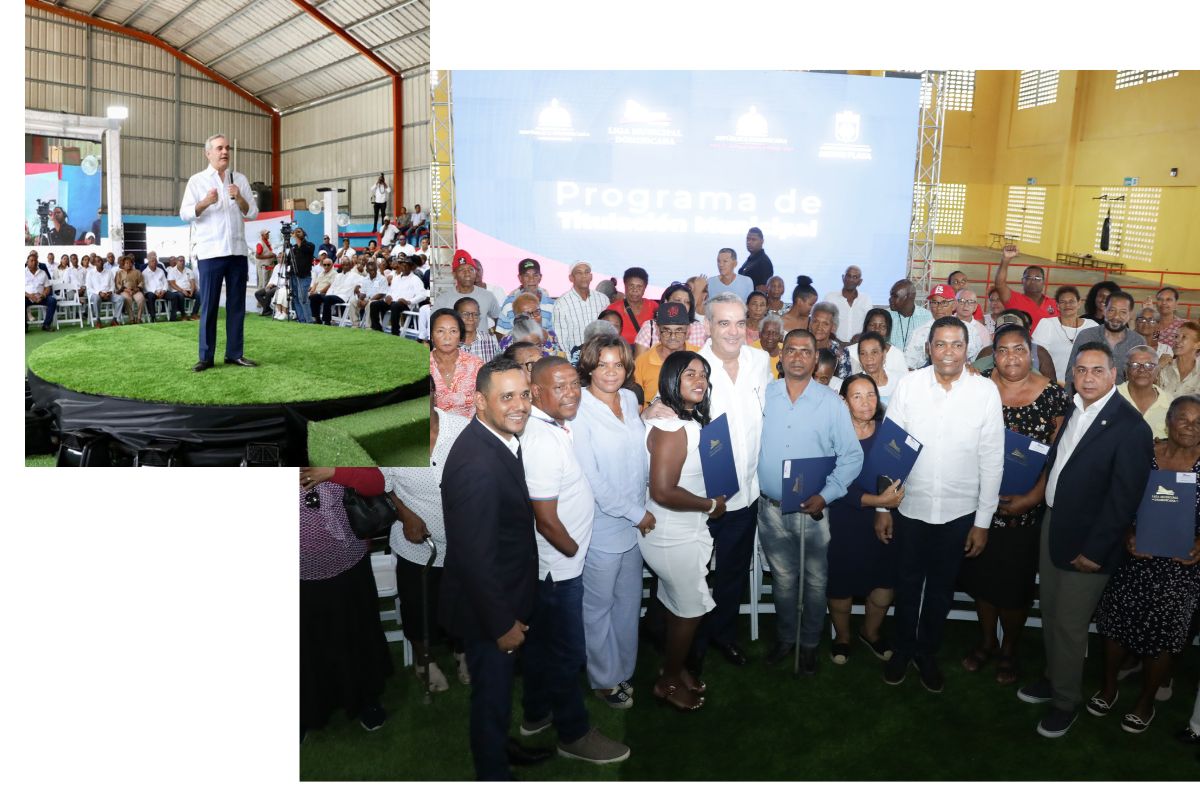 Presidente entrega títulos en Monte Plata